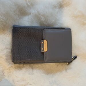 Gray Textured Wallet
Crossbody wallet phone case 
New never used